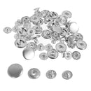 Metal S Spring 20mm Press Studs 4 Parts Durable & Lightweight Fasteners For DIY Leather Jackets Sewing