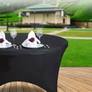 Round Spandex Table Linen Stretchable Tablecloth for Banquets, Trade Shows, Cocktail Parties