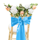 Premium Satin Chair Cover Sashes Fuller Bows for Weddings, Banquets, Events - 18cm X 274cm