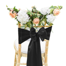 Premium Satin Chair Cover Sashes Fuller Bows for Weddings, Banquets, Events - 18cm X 274cm