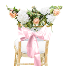 Premium Satin Chair Cover Sashes Fuller Bows for Weddings, Banquets, Events - 18cm X 274cm