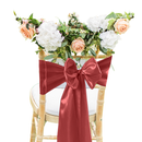 Premium Satin Chair Cover Sashes Fuller Bows for Weddings, Banquets, Events - 18cm X 274cm
