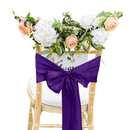 Premium Satin Chair Cover Sashes Fuller Bows for Weddings, Banquets, Events - 18cm X 274cm