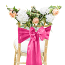 Premium Satin Chair Cover Sashes Fuller Bows for Weddings, Banquets, Events - 18cm X 274cm