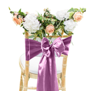 Premium Satin Chair Cover Sashes Fuller Bows for Weddings, Banquets, Events - 18cm X 274cm