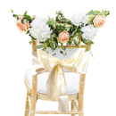 Premium Satin Chair Cover Sashes Fuller Bows for Weddings, Banquets, Events - 18cm X 274cm