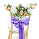 Premium Satin Chair Cover Sashes Fuller Bows for Weddings, Banquets, Events - 18cm X 274cm