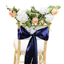 Premium Satin Chair Cover Sashes Fuller Bows for Weddings, Banquets, Events - 18cm X 274cm