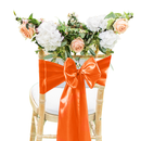 Premium Satin Chair Cover Sashes Fuller Bows for Weddings, Banquets, Events - 18cm X 274cm