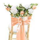 Premium Satin Chair Cover Sashes Fuller Bows for Weddings, Banquets, Events - 18cm X 274cm
