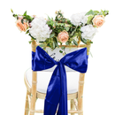 Premium Satin Chair Cover Sashes Fuller Bows for Weddings, Banquets, Events - 18cm X 274cm