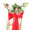Premium Satin Chair Cover Sashes Fuller Bows for Weddings, Banquets, Events - 18cm X 274cm