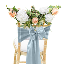 Premium Satin Chair Cover Sashes Fuller Bows for Weddings, Banquets, Events - 18cm X 274cm