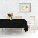Rectangle Polyester Tablecloth for Banquet, Dining, Christmas Party - Black, White & Ivory