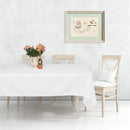 Rectangle Polyester Tablecloth for Banquet, Dining, Christmas Party - Black, White & Ivory