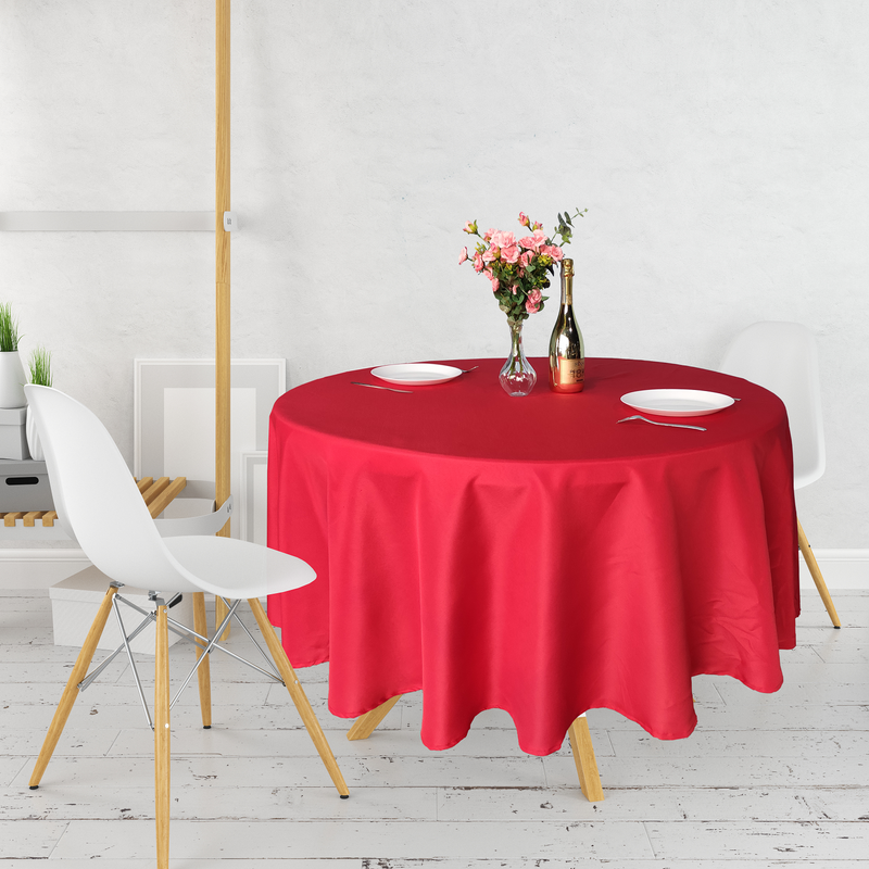Red Table Cloth Christmas Rectangular Round Table Cover Xmas Party
