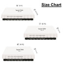 Polyester Square Tablecloth, Premium Linen Table Cover - Black, White & Ivory