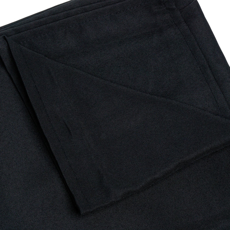 Polyester Rectangle Tablecloth, Premium Linen Table Cover - Black, White & Ivory