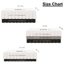 Polyester Rectangle Tablecloth, Premium Linen Table Cover - Black, White & Ivory