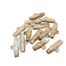 Plastic Olive Shape Toggle Shank Duffle Buttons Single Hole For Sweater, Jackets