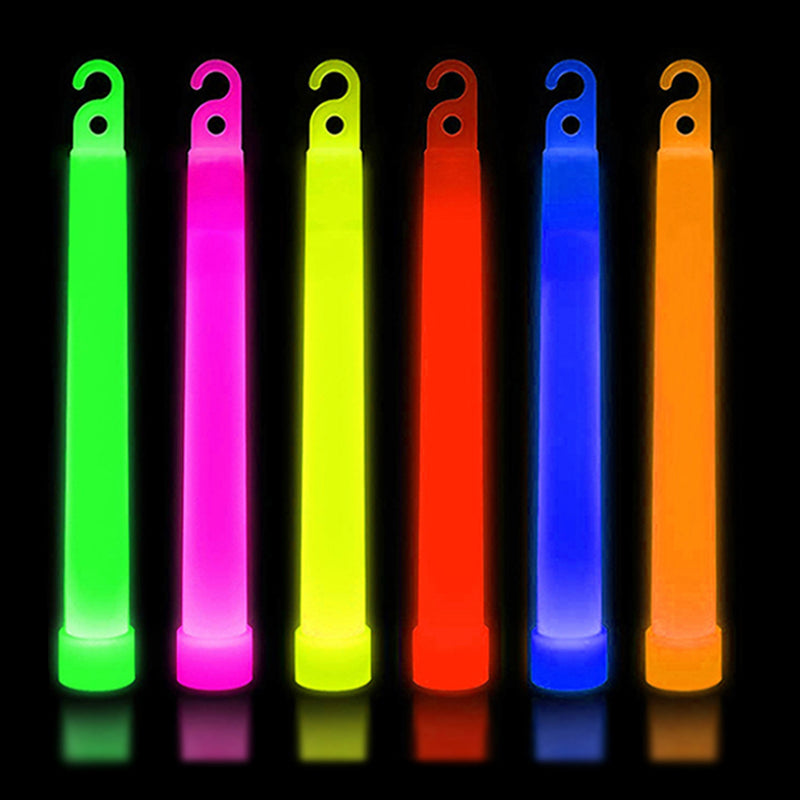 6" Neon Colours Premium Lanyard Glow Sticks 25pcs Glow Rod For Party Night