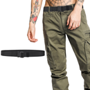 Nylon Webbing Military-Style Belt, 1.5â€ Canvas Belt with Quick-Release Plastic Buckle, Tactical Belt