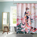 Polyester Shower Curtain, Waterproof Bath Curtain with Hooks