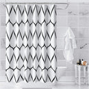 Polyester Shower Curtain, Waterproof Bath Curtain with Hooks