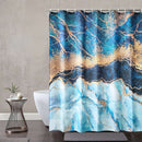 Polyester Shower Curtain, Waterproof Bath Curtain with Hooks
