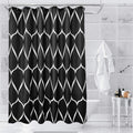 Polyester Shower Curtain, Waterproof Bath Curtain with Hooks