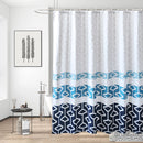 Polyester Shower Curtain, Waterproof Bath Curtain with Hooks