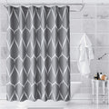 Polyester Shower Curtain, Waterproof Bath Curtain with Hooks