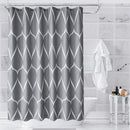 Polyester Shower Curtain, Waterproof Bath Curtain with Hooks