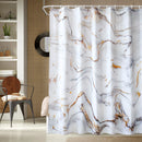 Polyester Shower Curtain, Waterproof Bath Curtain with Hooks