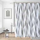Polyester Shower Curtain, Waterproof Bath Curtain with Hooks