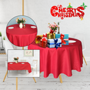 Red Table Cloth Christmas Rectangular Round Table Cover Xmas Party