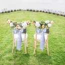 Premium Satin Chair Cover Sashes Fuller Bows for Weddings, Banquets, Events - 18cm X 274cm