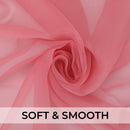 Voile Curtains Woven Semi-Transparent Sheer Slot Top Chiffon Curtain - 2 Panels