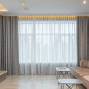 Voile Curtains Woven Semi-Transparent Sheer Slot Top Chiffon Curtain - 2 Panels