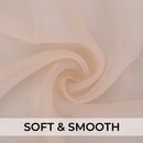 Voile Curtains Woven Semi-Transparent Sheer Slot Top Chiffon Curtain - 2 Panels