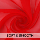 Voile Curtains Woven Semi-Transparent Sheer Slot Top Chiffon Curtain - 2 Panels