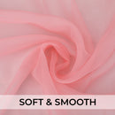 Voile Curtains Woven Semi-Transparent Sheer Slot Top Chiffon Curtain - 2 Panels