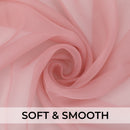 Voile Curtains Woven Semi-Transparent Sheer Slot Top Chiffon Curtain - 2 Panels