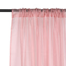Voile Curtains Woven Semi-Transparent Sheer Slot Top Chiffon Curtain - 2 Panels