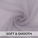 Voile Curtains Woven Semi-Transparent Sheer Slot Top Chiffon Curtain - 2 Panels