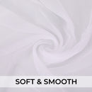 Voile Curtains Woven Semi-Transparent Sheer Slot Top Chiffon Curtain - 2 Panels