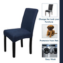 Chair Seat Cover Stretchy Spandex Slipcover Removable Washable Chair Protector Dining Room Banquet