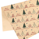 Christmas Gift Wrapping Paper 70cm x 50cm, Different Design Kraft Wrapping Paper, 9pcs