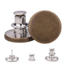 17mm No-Sew Jean Button Replacements, Tool-Free Buttons, Reusable Instant Buttons for Denim Jeans, Jackets