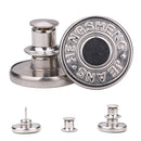 17mm No-Sew Jean Button Replacements, Tool-Free Buttons, Reusable Instant Buttons for Denim Jeans, Jackets